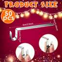 Moxweyeni 50 Pcs Christmas Light Clips 3.5" Gutter Light Hooks Shingle Clips for Christmas Lights Metal Soffit Hooks for Xmas Outdoor Roof Patio Panel Mantle Decoration Supplies
