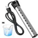 2000W Immersion Water Heater,Portable Electric Water Heater with 304 Stainless Steel Guard & Thermometer,Fast Heating for 5 Gallon of Water in Minutes for Buckets, Bathtubs,Basins,Tanks