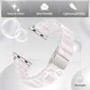 V-MORO Resin Band Compatible with Apple Watch Series 7/8/9/10 46mm/45mm/44mm/42mm Fashion Strap for iWatch Series 6/5/4/3/2/1/SE/SE 2 Lightweight Bracelet Wristband Women(Classic Aurora Starlight)
