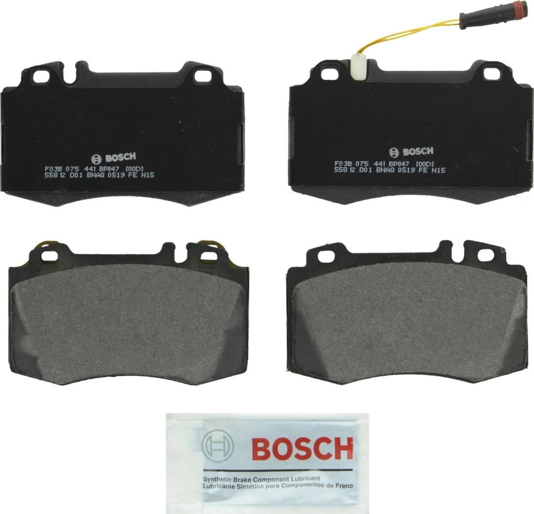 BOSCH BP847 QuietCast Premium Semi-Metallic Disc Brake Pad Set - Compatible with Select Mercedes-Benz CL500, CLS500, E550, ML430, ML500, ML55, S500, S600, SL500, SL550, SL600, SLK350; AMG +More; FRONT
