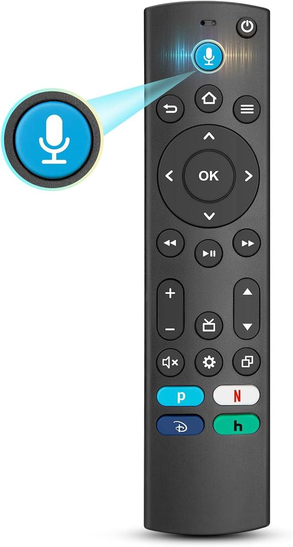 Voice Replacement for Smart-TV-Stick, for Insignia-Toshiba-Smart-TV-Remote-Control, for Smart TV Cube
