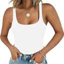 Women's Sleeveless Bodysuit, White, S