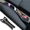 2PCS Car Seat Gap Filler Organizer,2 in 1 Car Gap Filler (Black)