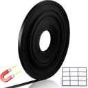 Black Magnetic Tape Roll Thin Strips, 1/4 inch x 60 feet Magnetic Board Dividers Whiteboard Graphic Decorative Tape Marking Line for Classroom Office Art Accessories