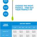 OCEANBROAD Kayak Paddle 86in/218cm, 90.5in/230cm, 95in/241cm Alloy Shaft Kayaking Boating Canoeing Oar with Paddle Leash