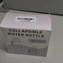 Collapsible Water Bottles Travel water bottle Sports Portable Sport Water Bottle Reusable Water Bottles Comes With Mountaineering Buckle 500Ml Silicone Water-Proof Camping Water Bottle (Purple+Grey)