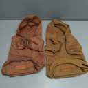 2 Pack Dog Hoodie Warm Hood Dog Sweater Cold Weather Dogs Sweatshirt Comfort Pet Clothes for Medium Dogs with Pockets (Coffee+Khaki, M (Back: 11.4",Chest: 16.9", 5.8-8.8 lbs))