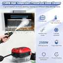 Handheld Steam Cleaner, 2500W Portable Steamer 10-Second Heat Up, 6 Adjustable Steam Levels & 36oz Tank Includes Attachments for Floors, Windows(Red-Dual Control (Upgraded Touch Control))