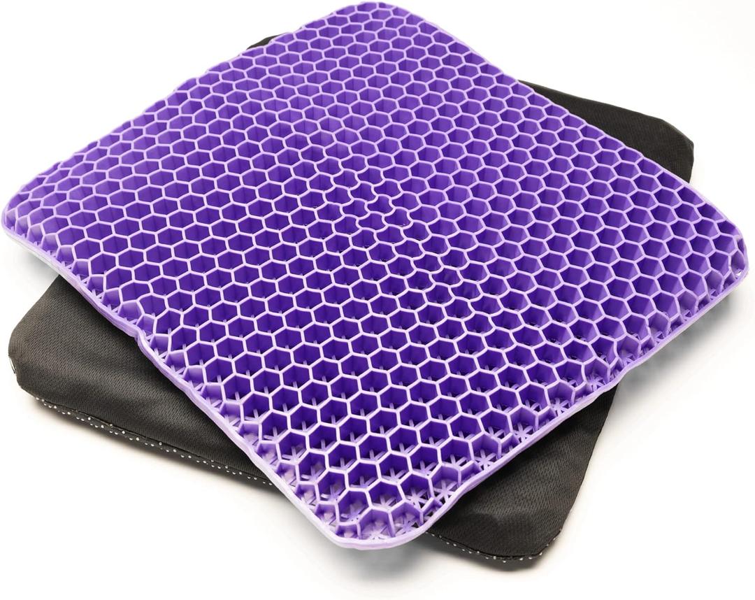 Bulletproof Gel Seat Cushion | Ultra Soft Large Cushion with Cooling Gel Pad & Padded Cover | Orthopedic Cushion for Pressure Relief and Sitting Sores | Seat Cushion for Seniors, Car & Office