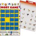 Melissa & Doug Flip to Win Travel Memory Game - Wooden Game Board, 7 Double-Sided Cards Road Trip Essentials for Kids, Hangman for Kids, Memory Toy for Toddlers and 5+