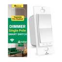 Homekit Matter Smart dimmer Switch by Martin Jerry | Tasmota pre-flashed on ESP32 chip, Single Pole, White 1 Pack