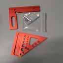 3D Multi-Angle Measuring Square Ruler, Aluminium Alloy 45/90 Miter Triangle Ruler for Accurate Woodworking & Construction