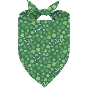 St. Patrick's Day Dog Bandana, Lucky Pet Bandana, Shamrock Irish Style Pet Triangle Scarf, Clover Pets Accessories, Holiday Triangle Dog Bandanas for Small Medium Dogs