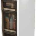 3-Tier Bathroom Floor Cabinet, Narrow Bathroom Storage Cabinet, Mobile and No Installation Required, Perfect for Small Space Laundry Rooms, Toilet Areas, and Living Room Gaps