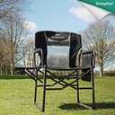 SUNNYFEEL Camping Directors Chair, Heavy Duty,Oversized Portable Folding Chair with Side Table, Pocket for Beach, Fishing,Trip,Picnic,Lawn,Concert Outdoor Foldable Camp Chairs, 21D x 25W x 36H in