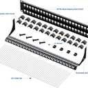 iwillink 48 Port Blank Keystone Patch Panel with Wall Mount Bracket, Versatile Vertical/Horizontal Installation, Includes Blank Keystone Inserts for Custom Configurations
