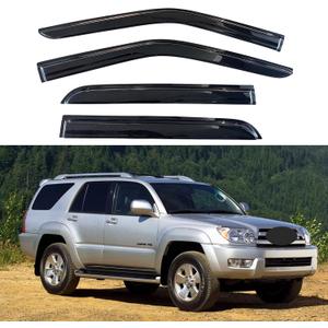 KPY Rain Guard Compatible with Toyota 4Runner 2003-2009, 4PC Window Visor Side Window Vent Deflectors Tape-On Mugen Style, 2003 2004 2005 2006 2007 2008 2009