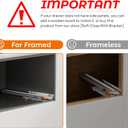 18 Inch Drawer Slides Soft Close Push to Open, Heavy Duty Undermount Concealed Rails for Kitchen, Pantry Storage Dresser TV Cabinet, Full Extension Bottom Mount Slides 100 lb Capacity, 1 Pair