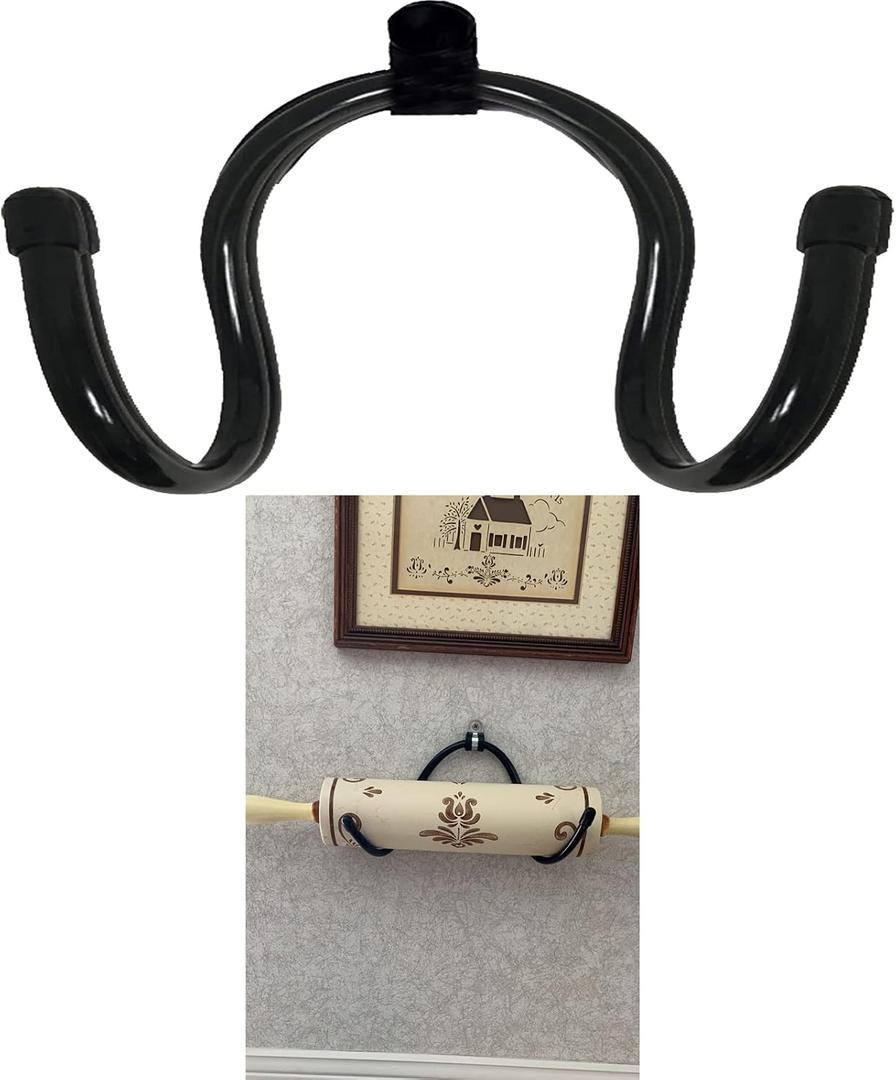 Rolling Pin Holder Rolling Pin Display Rack Rolling Pin Storage Organizers, Home Decor kitchen Wall Mount Hooks  Wall Hanging Multi Purpose Bottle Rack - Hardware Included - No Rolling Pin