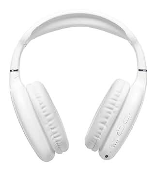Bluetooth Over Ear Headphone, Wireless Spatial Sound Effective Foldable Gaming White