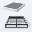 SHLAND 8 Inch Full Box Spring, High Profile Full Size Box Spring Metal Frame Mattress Foundation with Fabric Cover, Easy Assembly