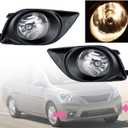 Silscvtt 2Pcs Fog Lights Assembly Replacement for Nissan Versa Sedan 2012 2013 2014 Clear Lens with Front Bumper Bezel Wires Switch Bulbs Left+ Right Side (Passenger & Driver Side)