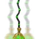 DR.DUDU Witches Broom Halloween Decor - 35" Animated Light up Moving Broomstick with Spooky Sounds, Dancing Magic Witch Broom for Indoor & Outdoor Porch Halloween Party Decorations