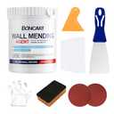 BONCART 8.6oz Drywall Patch Repair Kit - Professional All-in-1 Tool Set (Scrapers/Sandpaper/Texture Sponge/Gloves/Putty Knife) for Fast Wall Hole Repair