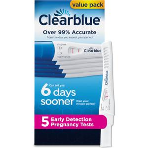 Clearblue Early Detection Pregnancy Test, 5 Ct, BBD: 2028/05/31