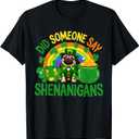 Did Someone Say Shenanigans St. Patrick's Day Pug Owner T-Shirt L