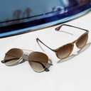 STGATN 2 Packs Round & Aviator Polarized Sunglasses for Women Men UV400 Protection (A. Round Matte Tortoise/Gradient Brown + Aviator Gold/Gradient Brown)