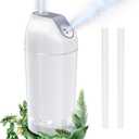 Mini Humidifier-Battery Operated 480ml Cordless Portable Small Humidifier USB Rechargeable Personal Desktop Humidifiers With Night Light & 4 Spray Modes for Car, Baby, Plants (White, 2600mAh)