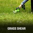 Greenworks 24V Cordless Shear Shrubber, 1.5Ah USB Battery and Charger Included