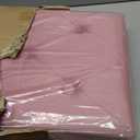 BRIAN & DANY 43 Inches Folding Storage Ottoman Bench, Velvet Ottoman with Storage for Living Room, Long Shoes Bench,Flannelette Footrest Benches Seat (Hot Pink)