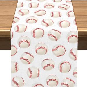 Vohado Baseball Table Runner Boy Sports Themed Birthday Party Decorations Dining Room Home Kitchen Island Decor (13" x 72")