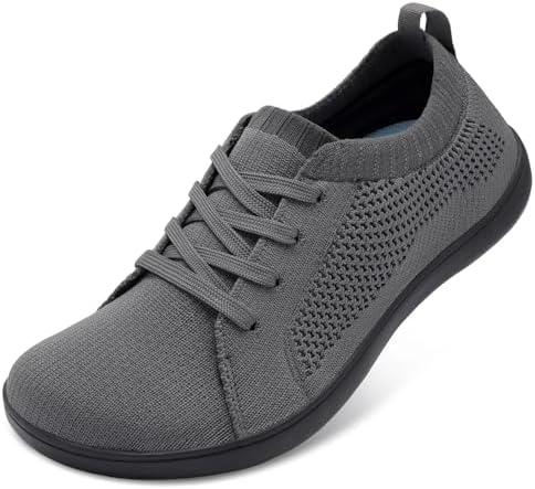 JOINFREE Mens Wide Toe Barefoot Shoes Minimalist Walking Shoes Zero Drop Mesh Workout Sneakers Breathable Casual Running Shoes