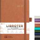 2026-2027 Planner - Academic Planner 2026-2027 Weekly Monthly Planner, July 2026 - June 2027, 5.7'' x 8.4'', Thick Paper, Leather Cover, Pen Holder, Back Pocket, Perfect Daily Organizer - Brown