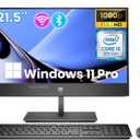 HP ProOne 600 G5 All-in-One Desktop Computer, 21.5-inch FHD Display, Core 9th Gen i5-9500T, 8 GB RAM, 256 GB SSD, Wi-Fi, RGB Keyboard and Mouse, Windows 11 Pro
