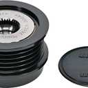 DB Electrical 205-24010 Decoupler Pulley 54mm Outer Diameter Grooves, M16X1.5 Size Thread, 1.431 Thickness, Serpentine Type Groove, Decoupler Type Pulley, 17mm Inner Diameter, Number of Grooves 5