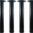 QLLY 14 inch Adjustable Metal Bench Legs, Coffee Table Leg, End Table Leg, Furniture Leg Set, Set of 4 (Black)