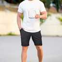 GINGTTO Mens Shorts 9" Inseam Slim Fit Stretch Casual Chino Short Pants (Green)