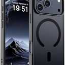 SUPFINE Magnetic for iPhone 17 Pro Case (Compatible with MagSafe)(Military Grade Drop Protection) Translucent Matte Shockproof with Anti-Fingerprint Phone Cover 2025,Black