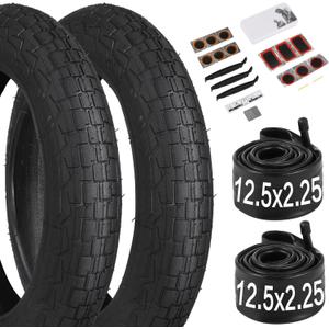 yeesport 12 1/2 x 2 1/4 Tire, 2 Pack 12.5" Kid Bike Tire & 12.5x2.25 Inner Tube, 12.5" Heavy Duty Bike Tubes Schrader Valve With Repair Kit,12 X2  (62-203) Electric Scooter Tires MTB Tires