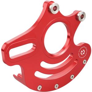 NICECNC Rear Caliper Bracket Disc Brake Guard 11mm Aluminum Compatible with Yamaha YFZ450R 2009 2010 2011 2012 2013-2023, YFZ450RSE 2017 2018 2019 2020 2021 2022 2023, See Fitments Red