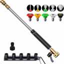 Extendable Power Washer Wand Dual Nozzle Washer Tools for Garden Hose