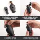 for Mercedes Key fob Cover. Compatible with Mercedes Benz C E R S M, GLA, GLE, GLS, GLK CLA, CLK, AMG 3 Button Smart Leather Car Key Protector Case Shell Chain Accessories/ Black