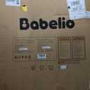 Babelio Baby Gate with Adjustable Cat Door,29-43" Auto Close Durable Pet door for Stairs,Doorways and House,Pressure Mounted,Easy Install,Effortless Walk Thru,White