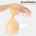 PRETTYWELL Sticky Bra for Women Adhesive Strapless Bra Large Breasts Push up Backless Breathable Nipple Cover Lift (Nude)