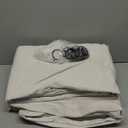 INOVADAY Pinch Pleated Curtains, 100% Light Blocking Linen Pinch Pleat Blackout Curtains for Bedroom, Thermal Insulated Blackout Drapes 2 Panels Set for Living Room - Natural on Linen, W40 x L90