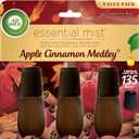 Air Wick Essential Mist Refill, 3 ct, Apple Cinnamon Medley, Essential Oils Diffuser, Air Freshener, Fall scent, Fall decor